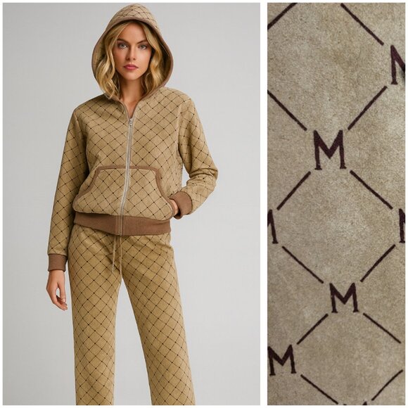 NWT Wilsons Leather Maxima Track Suit Suede Jacket Pants Deadstock Y2K size L